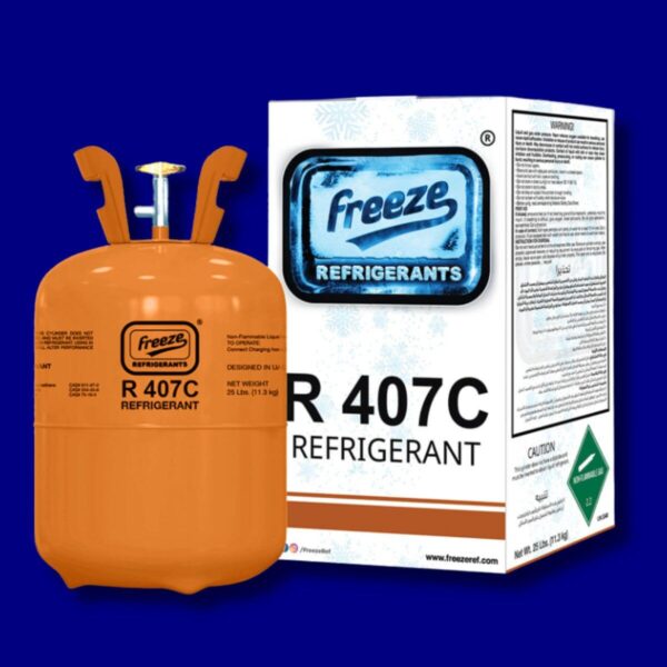Freeze Refrigerant R407C Gas 12kg Cylinders.