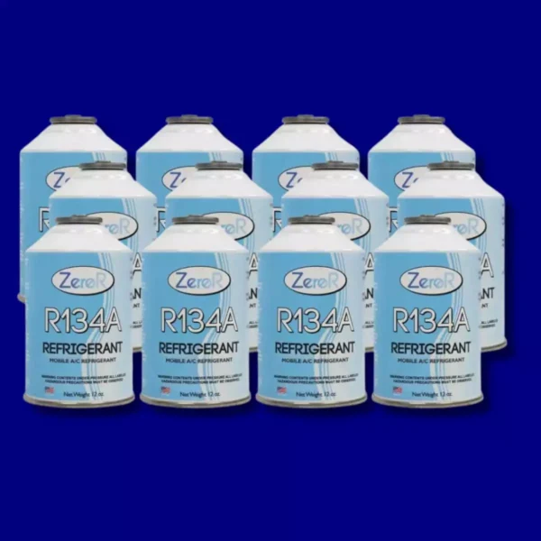 Diesly ZeroR® R134a Refrigerant for MVAC use in a 12oz Self-Sealing Container (12 Pack)