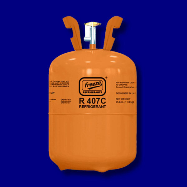 Freeze Refrigerant R407C Gas 12kg Cylinders.
