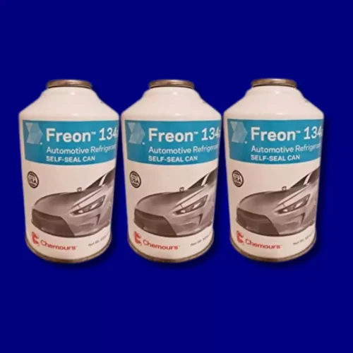 Chemours Brand R134a Refrigerant Freon for MVAC use in a 12-Ounce Self-Sealing Container (3 Pack)